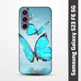 Pružný obal na Samsung Galaxy S23 FE 5G s motivem Motýli