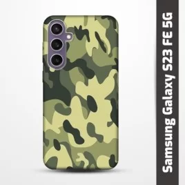 Pružný obal na Samsung Galaxy S23 FE 5G s motivem Maskáč