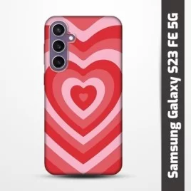 Pružný obal na Samsung Galaxy S23 FE 5G s motivem Srdce