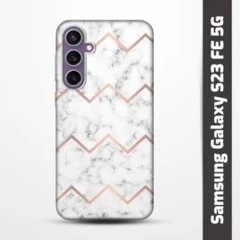 Pružný obal na Samsung Galaxy S23 FE 5G s motivem Bílý mramor