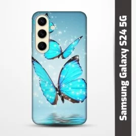 Pružný obal na Samsung Galaxy S24 5G s motivem Motýli
