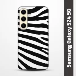 Pružný obal na Samsung Galaxy S24 5G s motivem Zebra