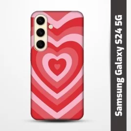 Pružný obal na Samsung Galaxy S24 5G s motivem Srdce