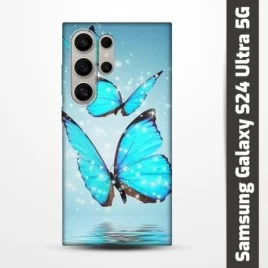 Pružný obal na Samsung Galaxy S24 Ultra 5G s motivem Motýli