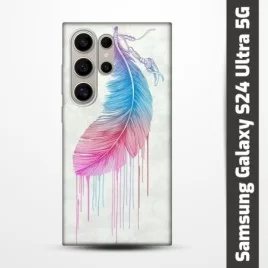 Pružný obal na Samsung Galaxy S24 Ultra 5G s motivem Pírko