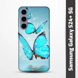 Pružný obal na Samsung Galaxy S24+ 5G s motivem Motýli