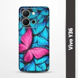 Pružný obal na Vivo Y36 s motivem Modří motýli