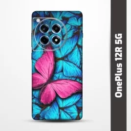 Pružný obal na OnePlus 12R 5G s motivem Modří motýli