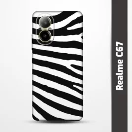 Pružný obal na Realme C67 s motivem Zebra