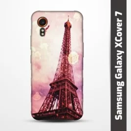 Pružný obal na Samsung Galaxy XCover 7 s motivem Paris