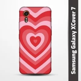 Pružný obal na Samsung Galaxy XCover 7 s motivem Srdce