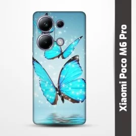 Pružný obal na Xiaomi Poco M6 Pro s motivem Motýli