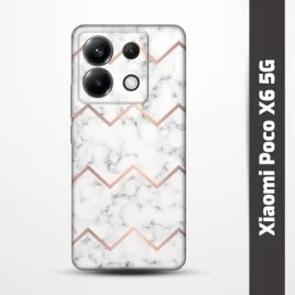 Pružný obal na Xiaomi Poco X6 5G s motivem Bílý mramor