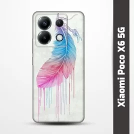 Pružný obal na Xiaomi Poco X6 5G s motivem Pírko