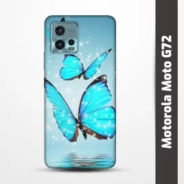 Obal na Motorola Moto G72 s potiskem-Modří motýli