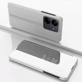 Zrcadlové pouzdro na Xiaomi Poco C65-Stříbrný lesk