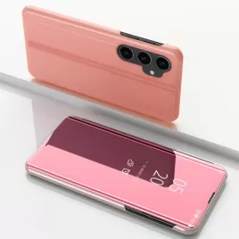 Zrcadlové pouzdro na Samsung Galaxy S23 FE 5G-Růžový lesk