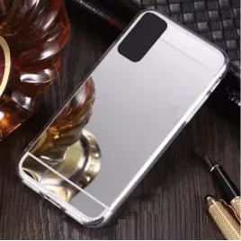 Zrcadlový silikonový obal na Xiaomi Poco X5 5G-Stříbrný lesk