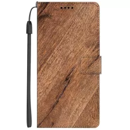Knížkové obrázkové pouzdro na Xiaomi Poco C40-Dřevo