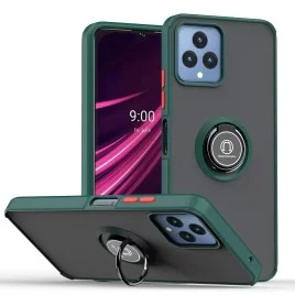 Shockproof obal na T Phone 5G | Shockproof obal s magnetickým ringem-Tmavě zelená