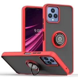 Shockproof obal na T Phone 5G | Shockproof obal s magnetickým ringem-Červená