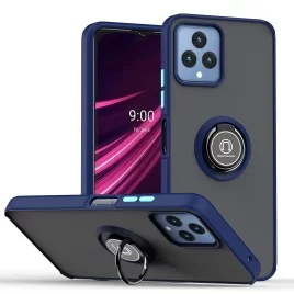 Shockproof obal na T Phone 5G | Shockproof obal s magnetickým ringem-Tmavě modrá