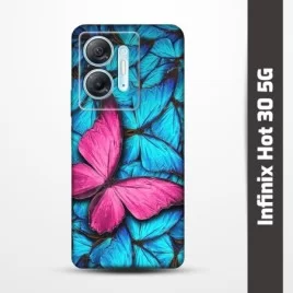 Pružný obal na Infinix Hot 30 5G s motivem Modří motýli