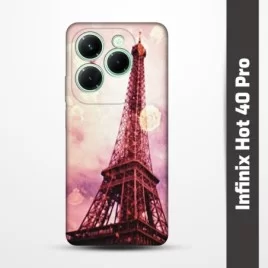 Pružný obal na Infinix Hot 40 Pro s motivem Paris
