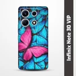 Pružný obal na Infinix Note 30 VIP s motivem Modří motýli
