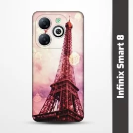 Pružný obal na Infinix Smart 8 s motivem Paris