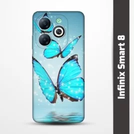 Pružný obal na Infinix Smart 8 s motivem Motýli