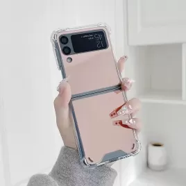 Zrcadlový TPU obal na Samsung Galaxy Z Flip 3-Růžová