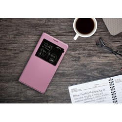 Flip obal s průhledem pro Samsung Galaxy J7 2016 - Růžový