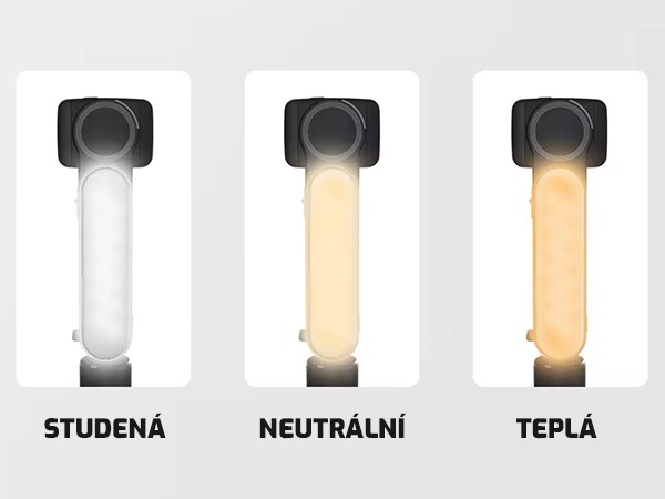 Selfie tyč s integrovaným LED osvětlením